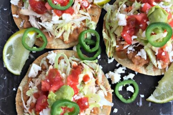 Rotisserie Chicken and Bean Tostadas