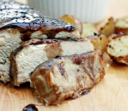 Brown Sugar and Balsamic Glazed Pork Loin