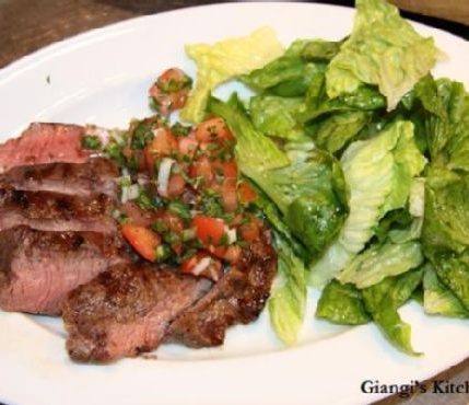 Flank Steak with Herbed Salsa