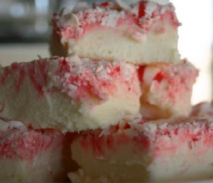 Peppermint White Chocolate Fudge