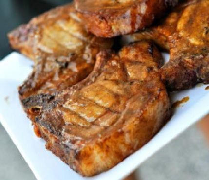 Sweet Mustard Barbecue Pork Chops