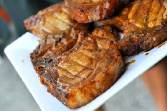 Sweet Mustard Barbecue Pork Chops