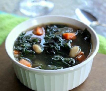 Sweet Potato, Kale & White Bean Soup