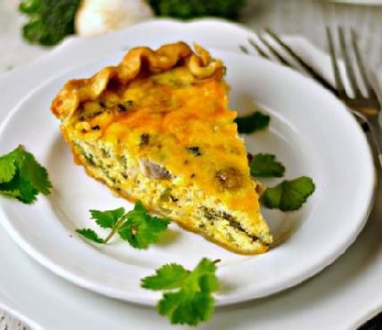 Vegetable Cheddar Quiche