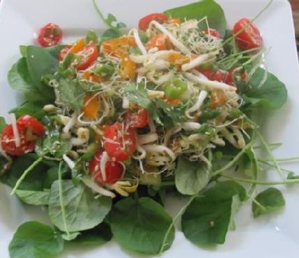 Watercress Salad with Miso-Lime Dressing