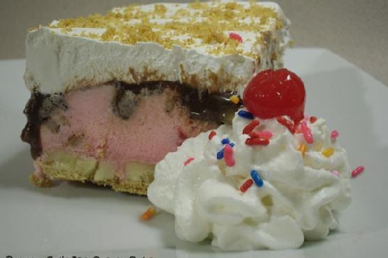 Banana Split Sundae Ice Cream Cake