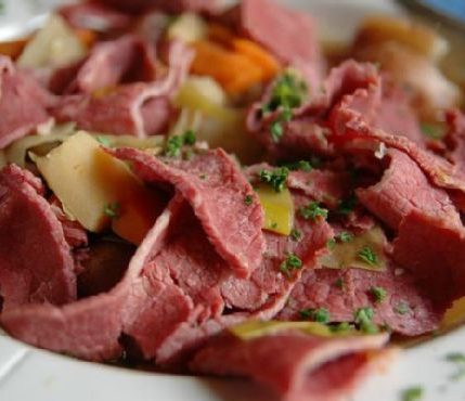 Corned Beef and Cabbage with Irish Mustard Sauce