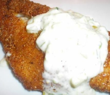 Cornmeal-Crusted Catfish with Cajun Seasoning and Spicy Tartar Sauce