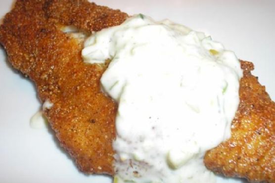 Cornmeal-Crusted Catfish with Cajun Seasoning and Spicy Tartar Sauce