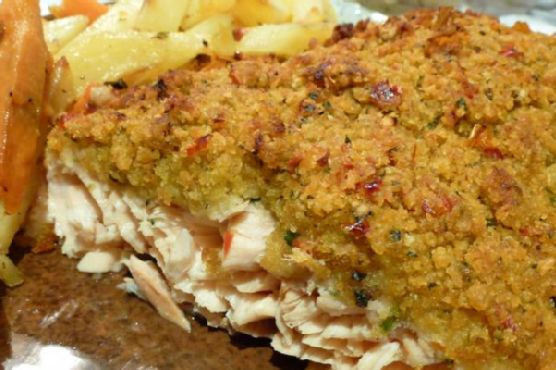 Crispy Panko and Herb Crusted Salmon