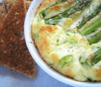 Egg Souffle With Bacon and Asparagus