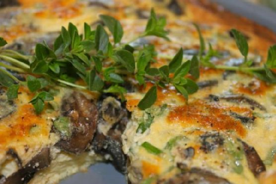 Frittata with Mushrooms, Thyme and Parmigiano Cheese