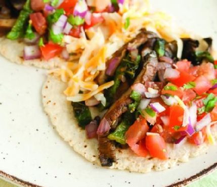 Grilled Portabella and Poblano Tacos