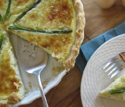 Havarti and Asparagus Quiche