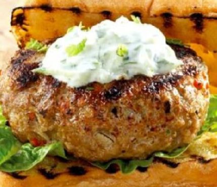 Lamb Burgers with Tzatziki Sauce