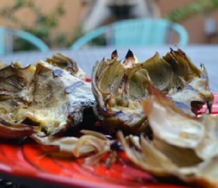 Grilled Lemon Garlic Artichokes