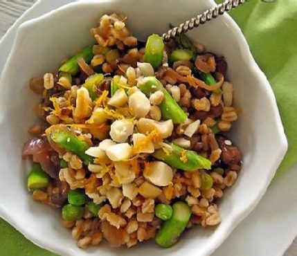 Meyer Lemon Scented Farro and Asparagus Salad