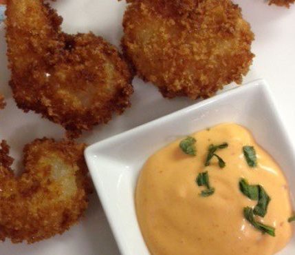 Breaded Shrimp and Spicy Mayo Appetizer